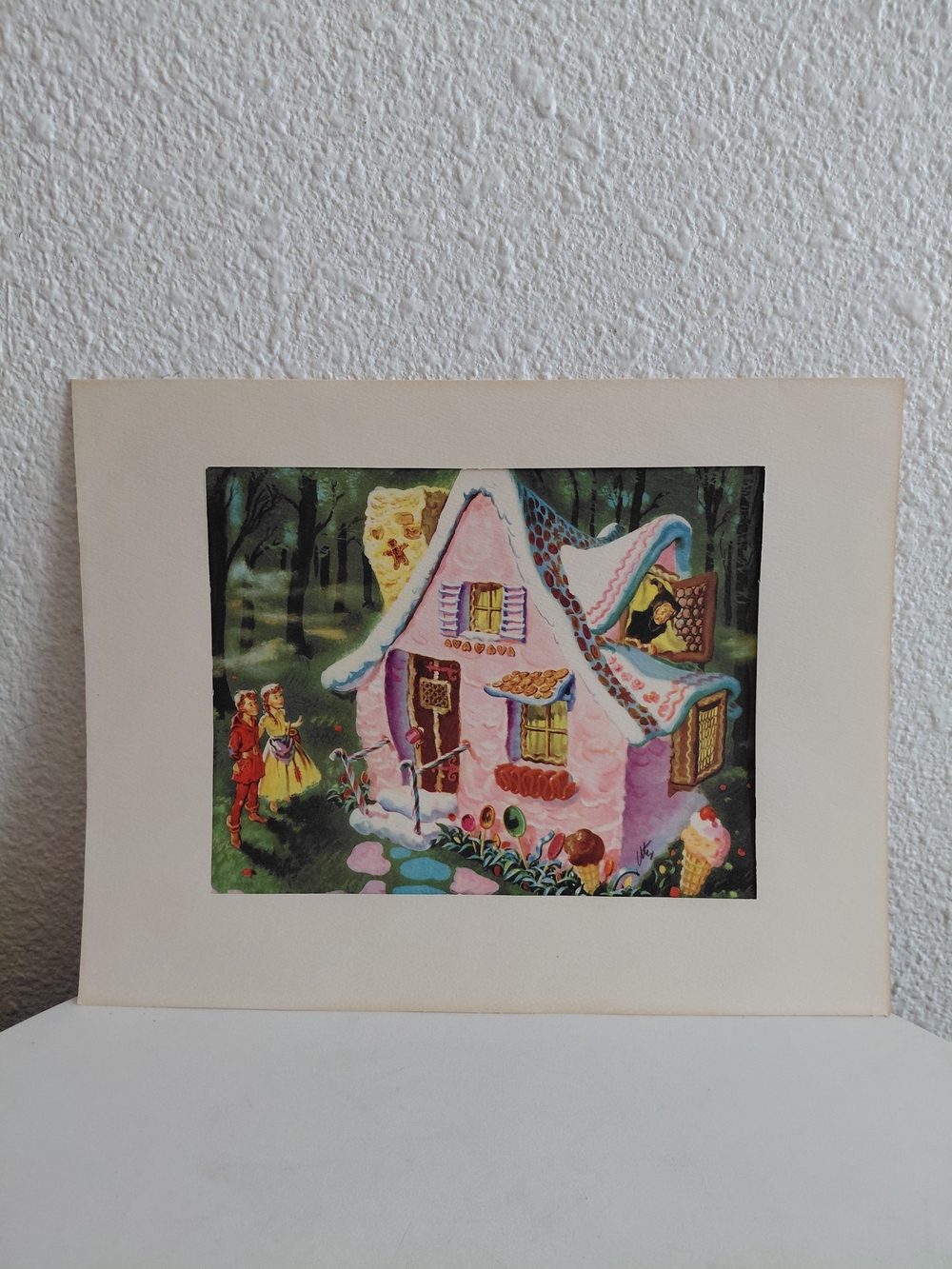 Vtg Rare Art Print Hansel&Gretal Jack&The Beanstack Print Fairy Tale No Frame.
